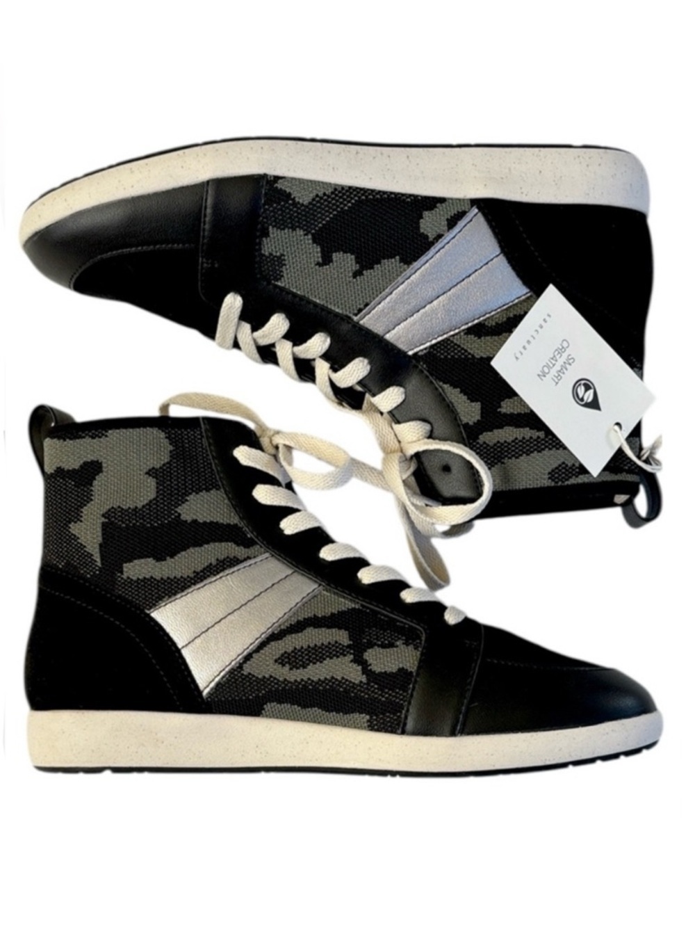 NWT Sanctuary Major Mixed Media High Top Sneakers Size 8